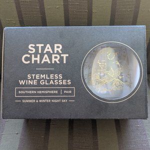 Star Chart Stemless Wine Glass Set - Southern